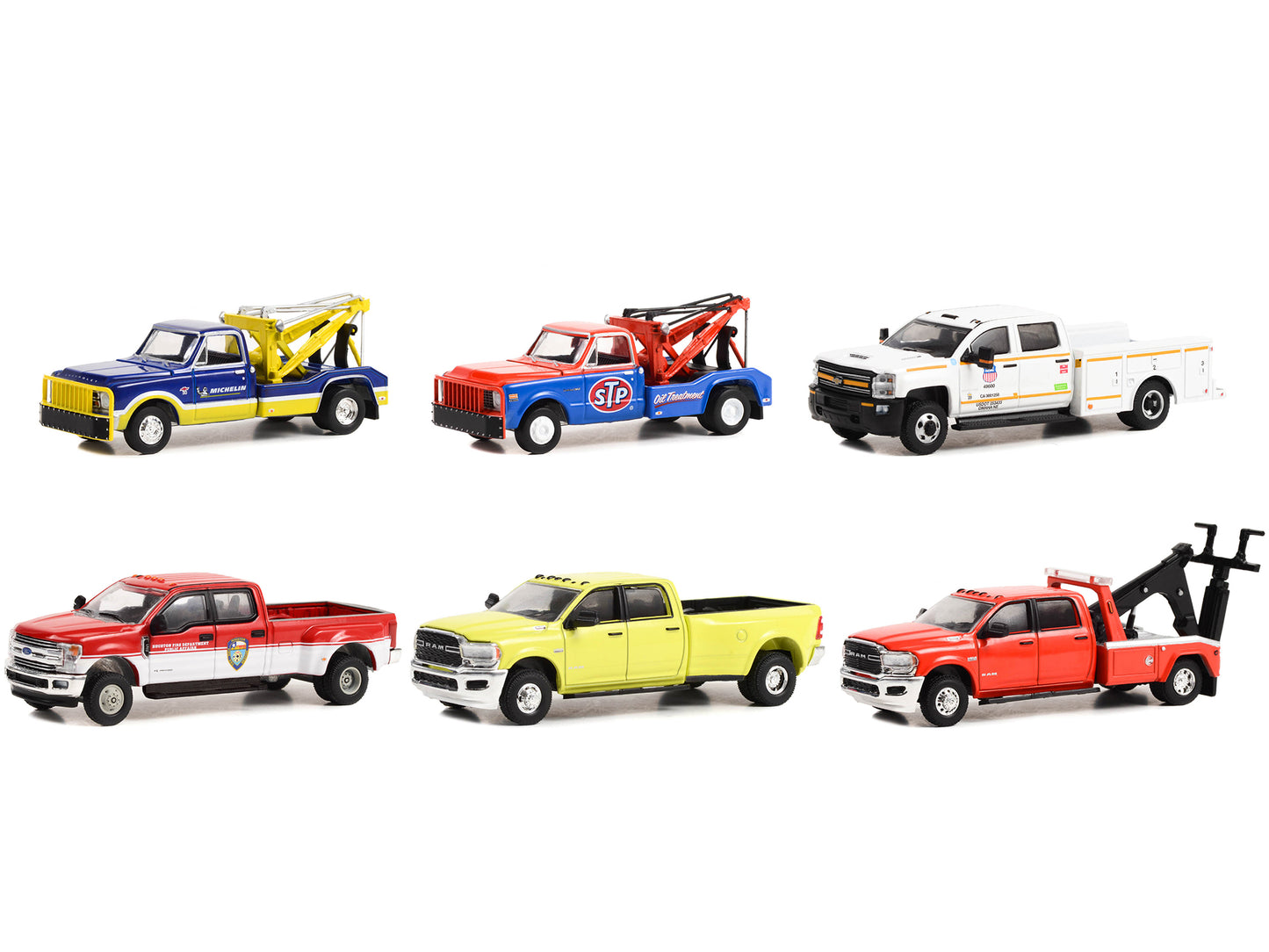 "Dually Drivers" Set of 6 Trucks Series 11 1/64 Diecast Model Cars by Greenlight