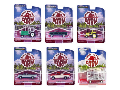 "Down on the Farm" Series Set of 6 pieces Release 9 1/64 Diecast Models by Greenlight