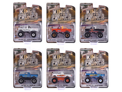 "Kings of Crunch" Set of 6 Monster Trucks Series 15 1/64 Diecast Model Trucks by Greenlight