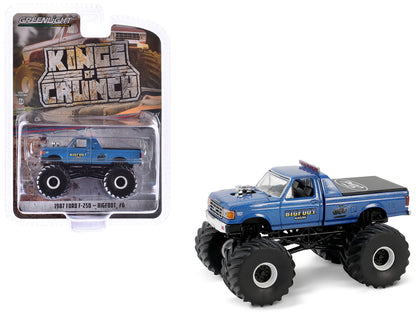 1987 Ford F-250 Monster Truck Blue Metallic "Bigfoot #6" "Kings of Crunch" Series 15 1/64 Diecast Model Car by Greenlight