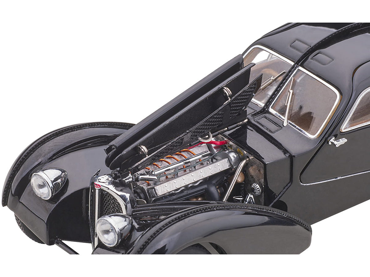 1938 Bugatti Type 57SC Atlantic with Disc Wheels Black 1/43 Diecast Model Car by Autoart