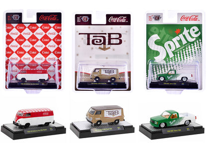 "Sodas" Set of 3 pieces Release 41 Limited Edition to 9250 pieces Worldwide 1/64 Diecast Model Cars by M2 Machines