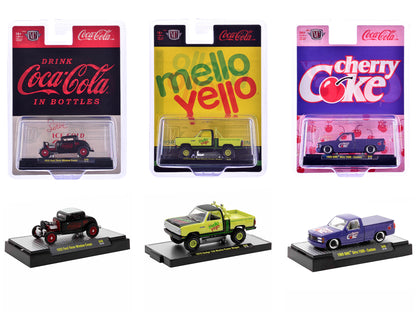 "Sodas" Set of 3 pieces Release 48 Limited Edition to 9650 pieces Worldwide 1/64 Diecast Model Cars by M2 Machines