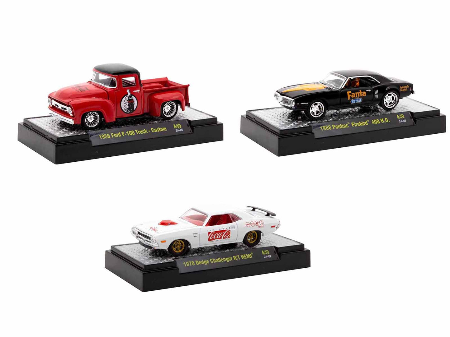 "Sodas" Set of 3 pieces Release 49 Limited Edition to 10000 pieces Worldwide 1/64 Diecast Model Cars by M2 Machines