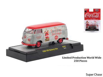 "Coca-Cola" Santa Claus Release Set of 3 Cars Limited Edition to 4800 pieces Worldwide Hobby Exclusive 1/64 Diecast Models by M2 Machines