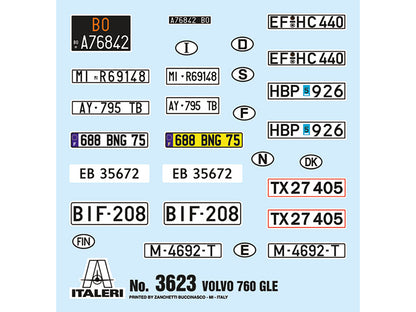 Skill 3 Model Kit Volvo 760 GLE 1/24 Scale Model by Italeri