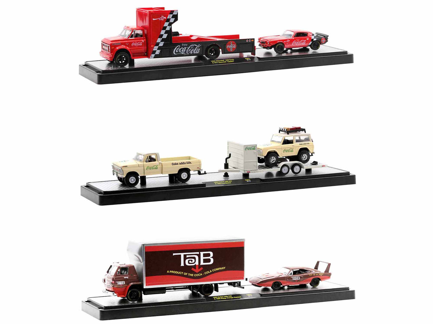 Auto Haulers "Sodas" Set of 3 pieces Release 21 Limited Edition to 8400 pieces Worldwide 1/64 Diecast Models by M2 Machines