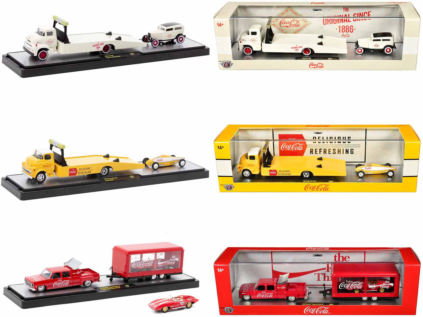 Auto Haulers "Coca-Cola" Set of 3 pieces Release 29 Limited Edition to 8650 pieces Worldwide 1/64 Diecast Models by M2 Machines