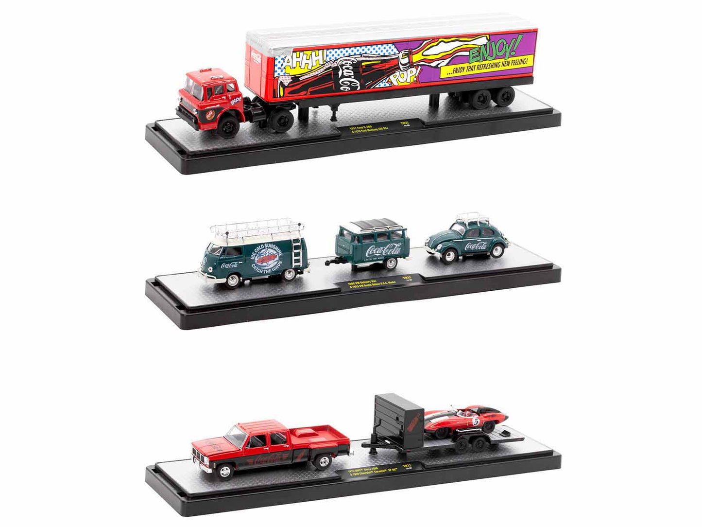 Auto Haulers "Coca-Cola" Set of 3 pieces Release 32 Limited Edition to 7250 pieces Worldwide 1/64 Diecast Models by M2 Machines