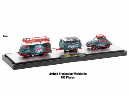 Auto Haulers "Coca-Cola" Set of 3 pieces Release 32 Limited Edition to 7250 pieces Worldwide 1/64 Diecast Models by M2 Machines