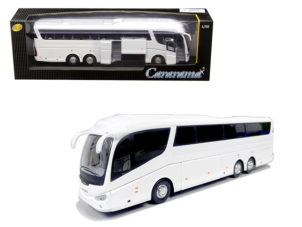 Super Coach Autobus White 1/50 Diecast Model by Cararama