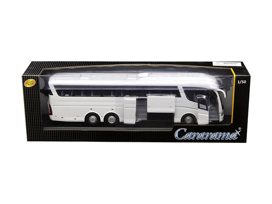 Super Coach Autobus White 1/50 Diecast Model by Cararama