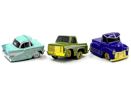 "Lowriders" Series 1 Chevrolet Triple Pack Set of 3 Cars Diecast Model Cars by CarTuned