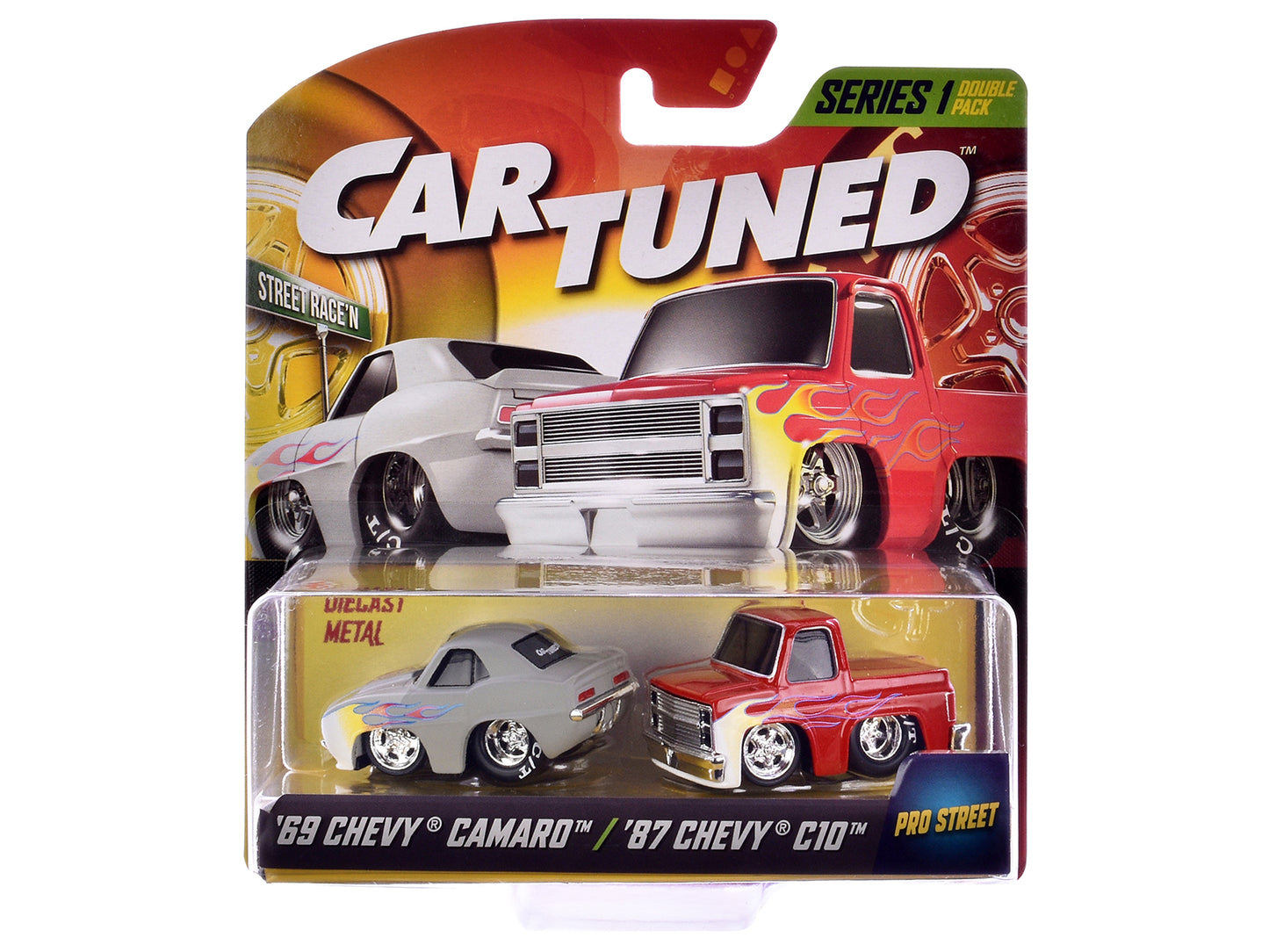 "Pro Street" Series 1 Chevrolet Double Pack Set of 2 Cars Diecast Model Cars by CarTuned