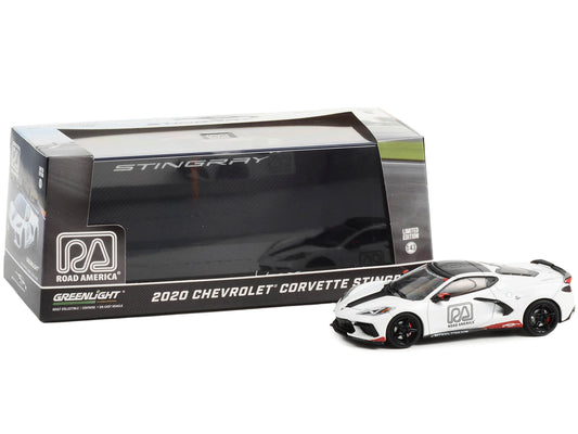 2020 Chevrolet Corvette C8 Stingray "Road America Official Pace Car" 1/43 Diecast Model Car by Greenlight