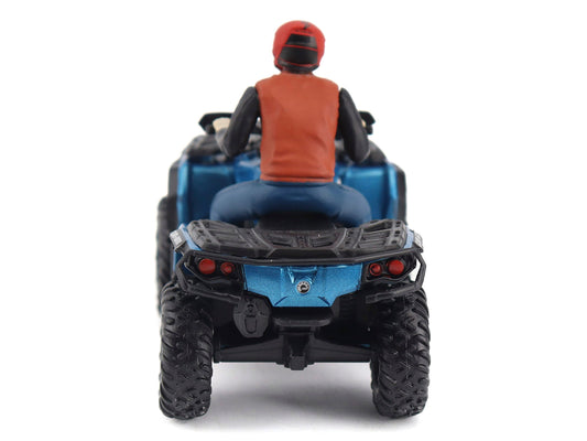 Can-Am Outlander XT 1000R ATV Oxford Blue Metallic with Driver Figure 1/32 Diecast Model by BRP Models