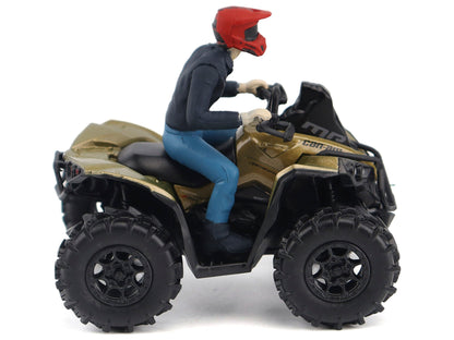 Can-Am Renegade X MR 1000R ATV Liquid Titanium Metallic with Driver Figure 1/32 Diecast Model by BRP Models