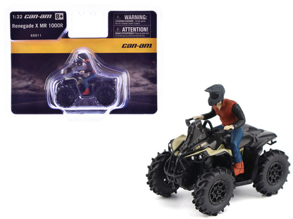 Can-Am Renegade X MR 1000R ATV Desert Tan with Driver Figure 1/32 Diecast Model by BRP Models