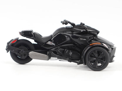 Can-Am Spyder F3 3-Wheel Motorcycle Steel Black Metallic 1/32 Diecast Model by BRP Models