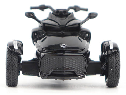 Can-Am Spyder F3 3-Wheel Motorcycle Steel Black Metallic 1/32 Diecast Model by BRP Models