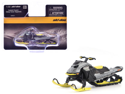 Ski-Doo Summit Expert (Deep Snow Segment) Snowmobile Manta Green and Gray Metallic 1/32 Diecast Model by BRP Models