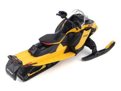 Ski-Doo MXZ Blizzard (Trail Segment) Neo Yellow and Ski-Doo MXZ 120cc (Kid's Model) Neo Yellow Set of 2 Snowmobiles 1/32 Diecast Models by BRP Models