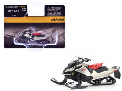 Ski-Doo MXZ X-RS Snowmobile Spartan Red and Gray Metallic 1/32 Diecast Model by BRP Models