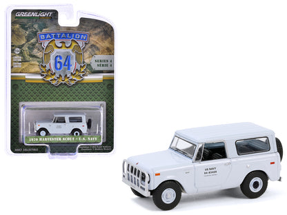 1970 Harvester Scout "United States Navy" Light Gray "Battalion 64" Series 4 1/64 Diecast Model Car by Greenlight