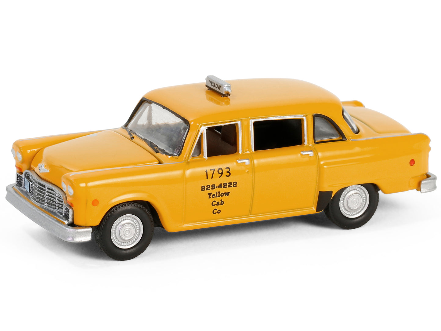 1980 Checker Taxicab "Yellow Cab Co. #1793" Yellow "Ferris Bueller's Day Off" (1986) Movie "Hollywood Series" Release 42 1/64 Diecast Model Car by Greenlight