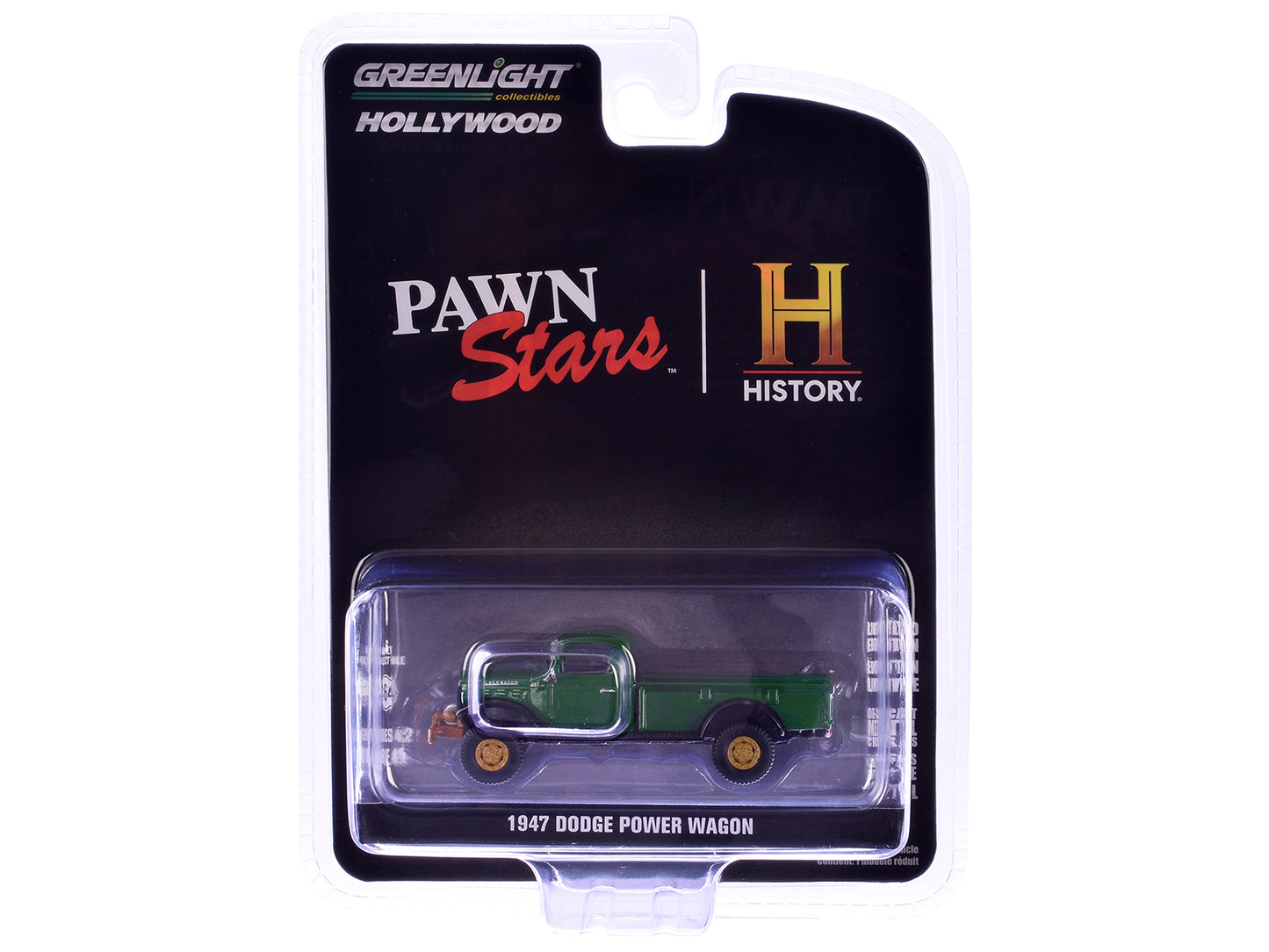 1947 Dodge Power Wagon Pickup Truck Green Metallic and Black "Pawn Stars" (2009-Current) TV Series "Hollywood Series" Release 42 1/64 Diecast Model Car by Greenlight