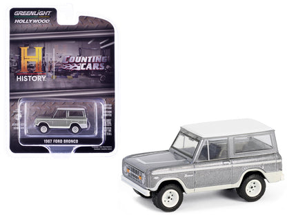 1967 Ford Bronco Silver Metallic with White Top "Counting Cars" (2012-Current) TV Series "Hollywood Series" Release 42 1/64 Diecast Model Car by Greenlight