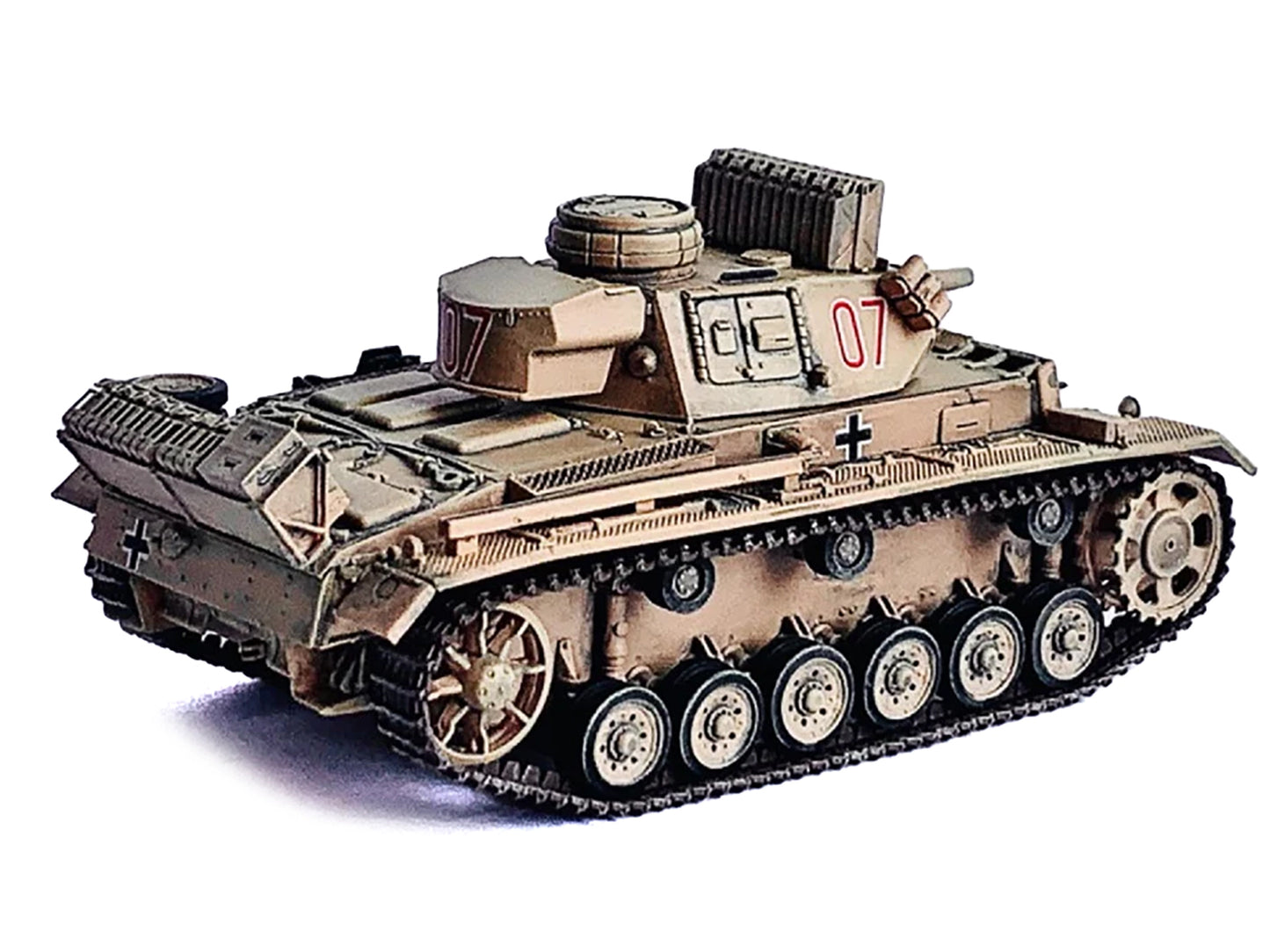 Germany Pz.Kpfw.III Ausf.N DAK Tank #07 "s.Pz.Abt.501 Tunisia" (1942/43) "NEO Dragon Armor" Series 1/72 Plastic Model by Dragon Models