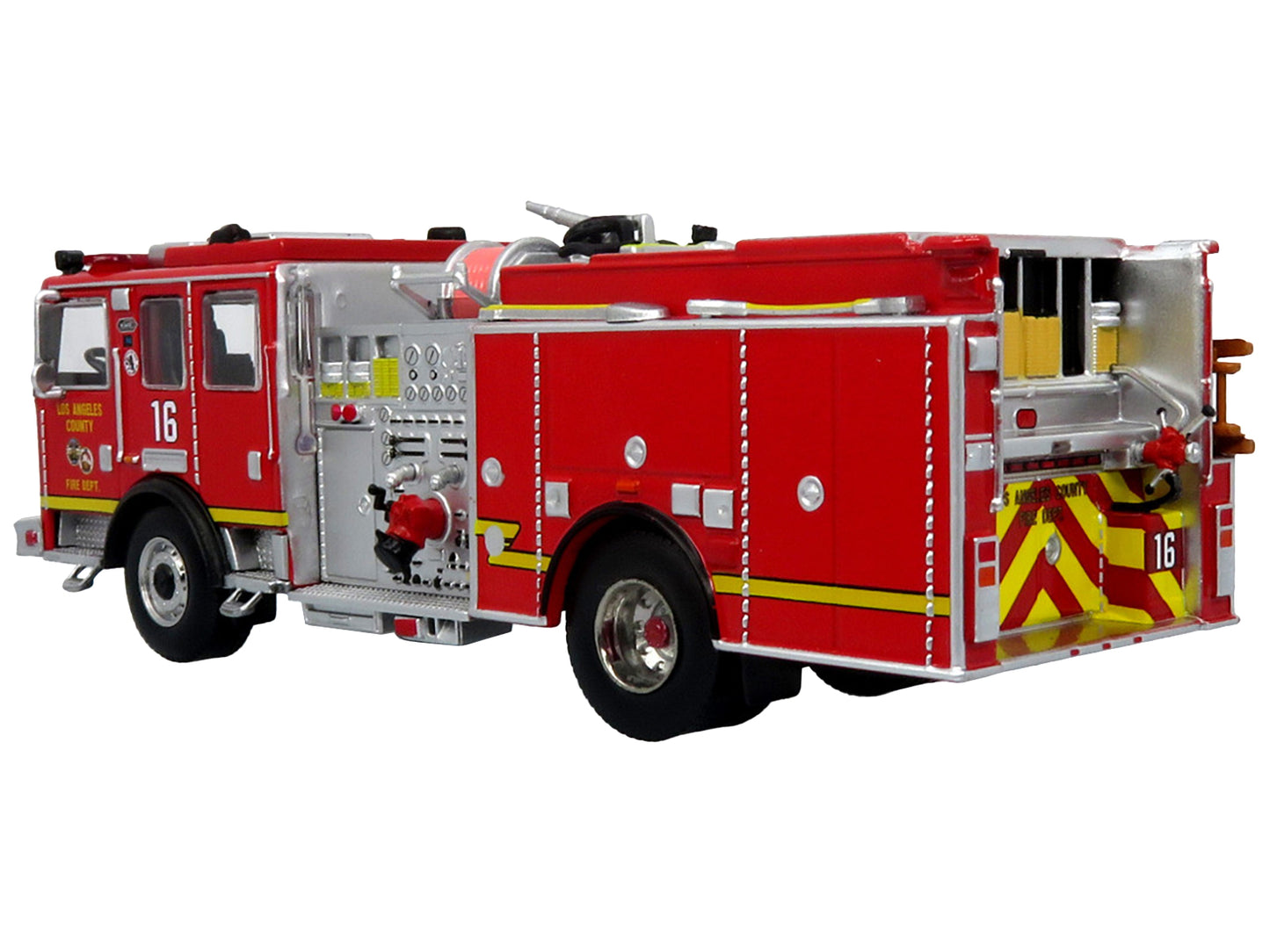 KME Predator Fire Engine #16 "Los Angeles County Fire Department" Red "5 Alarm" Series Limited Edition to 750 pieces Worldwide 1/64 Diecast Model by Iconic Replicas