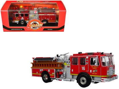 KME Predator Fire Engine #16 "Los Angeles County Fire Department" Red "5 Alarm" Series Limited Edition to 750 pieces Worldwide 1/64 Diecast Model by Iconic Replicas