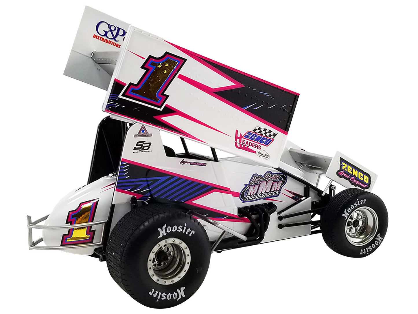 Winged Sprint Car #1 Logan Wagner "ZEMCO" Mac Magee Motorsports (2022) 1/18 Diecast Model Car by ACME