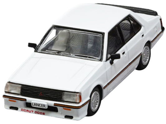 Mitsubishi Lancer EX2000 Turbo RHD (Right Hand Drive) White with Stripes with Extra Wheels 1/64 Diecast Model Car by BM Creations