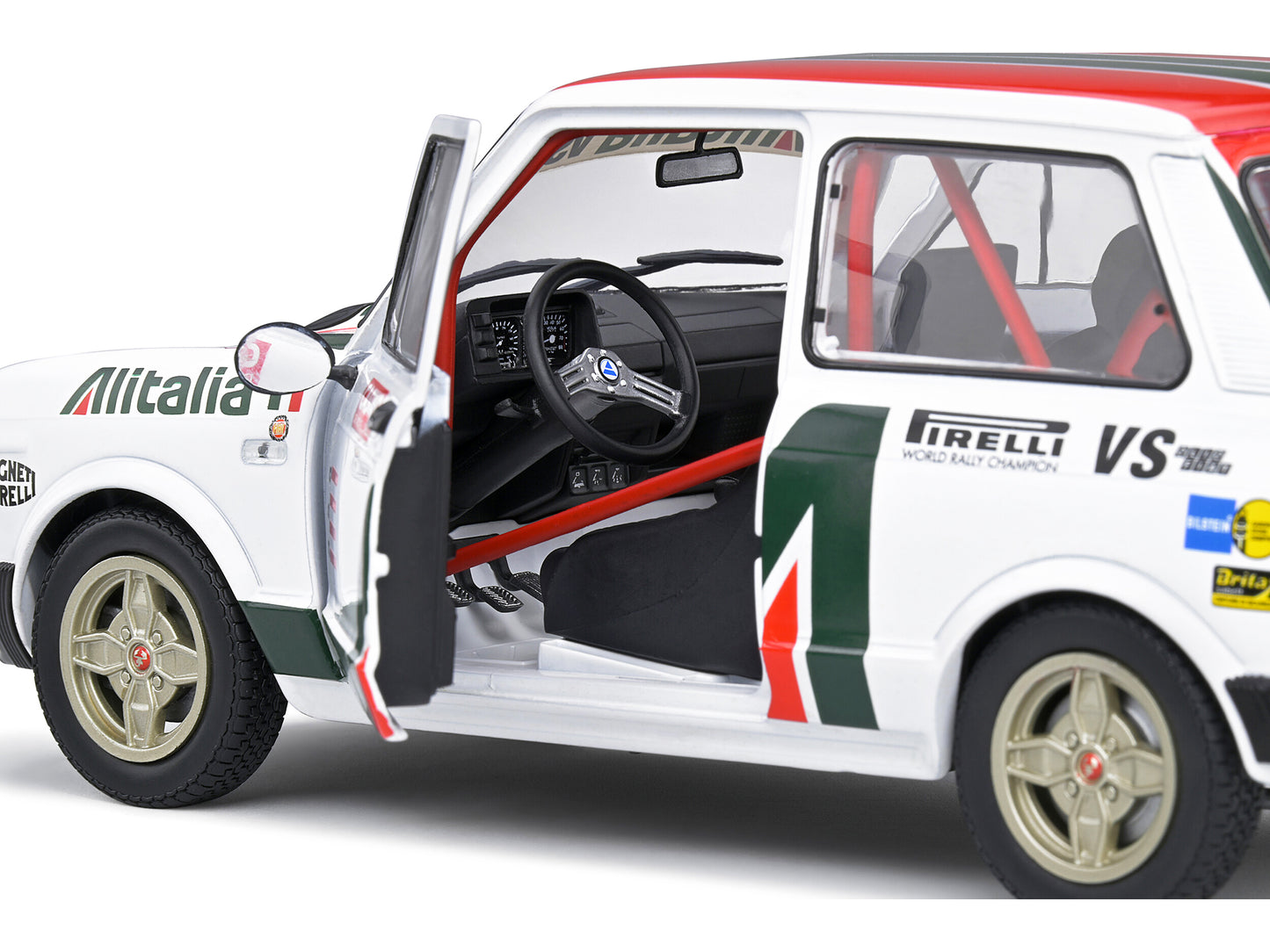 1980 Autobianchi A112 MK 5 Abarth Rally Car "Alitalia" Livery "Competition" Series 1/18 Diecast Model Car by Solido