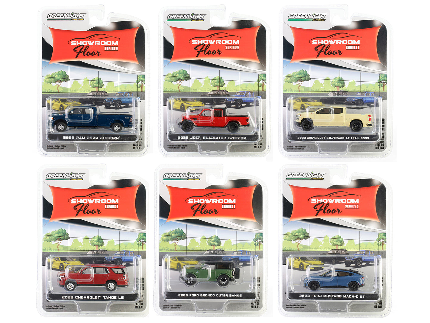 "Showroom Floor" Set of 6 Cars Series 5 1/64 Diecast Model Cars by Greenlight