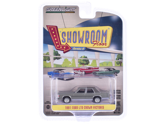 1991 Ford LTD Crown Victoria Light Titanium Metallic "Showroom Floor" Series 6 1/64 Diecast Model Car by Greenlight