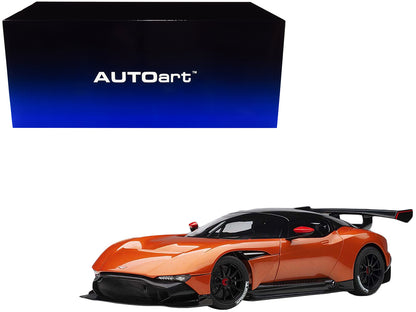 Aston Martin Vulcan Madagascar Orange with Carbon Top 1/18 Model Car by Autoart