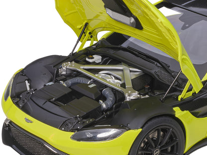 2019 Aston Martin Vantage RHD (Right Hand Drive) Lime Essence Green with Carbon Top 1/18 Model Car by Autoart