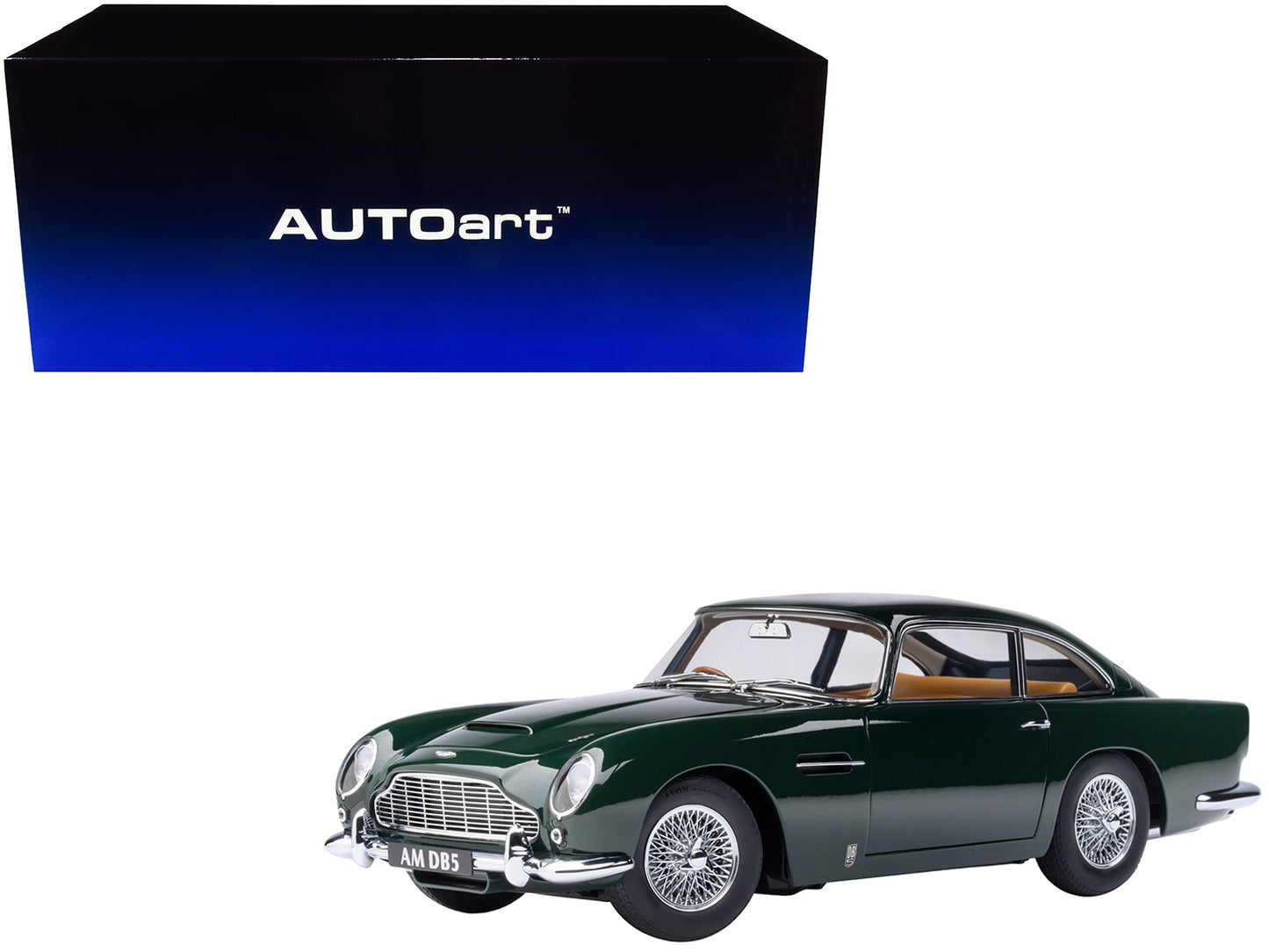 Aston Martin DB5 RHD (Right Hand Drive) British Racing Green 1/18 Model Car by Autoart