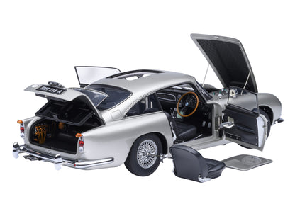 Aston Martin DB5 RHD (Right Hand Drive) Birch Silver 007 James Bond "Goldfinger" (1964) Movie 1/18 Model Car by Autoart