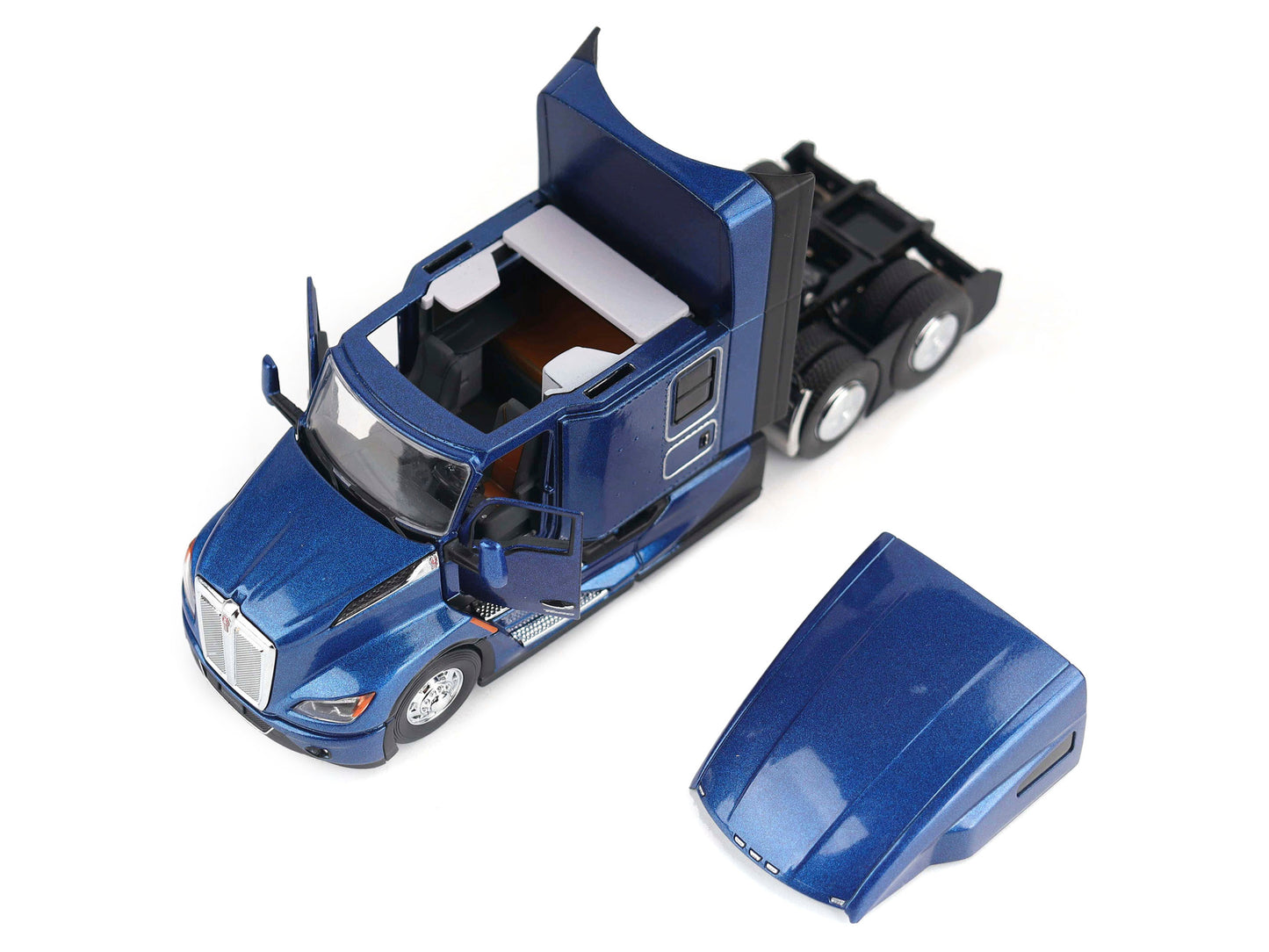 Kenworth T680 Truck Tractor Deep Cerulean Blue Metallic "Transport Series" 1/50 Diecast Model by Diecast Masters