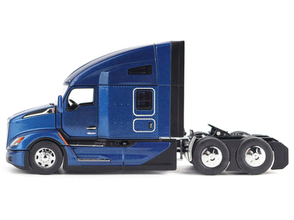 Kenworth T680 Truck Tractor Deep Cerulean Blue Metallic "Transport Series" 1/50 Diecast Model by Diecast Masters