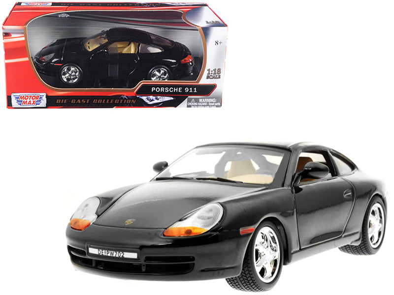 Porsche Carrera 911 Black 1/18 Diecast Model Car by Motormax