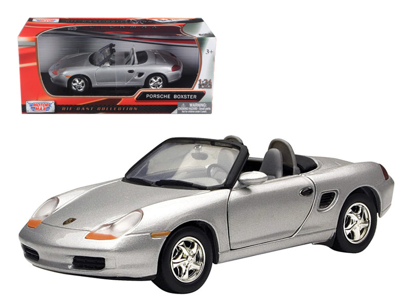 Porsche Boxster Convertible Silver 1/24 Diecast Model Car by Motormax