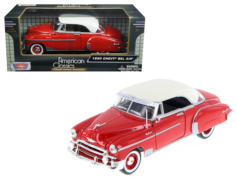 1950 Chevrolet Bel Air Red 1/24 Diecast Car Model by Motormax