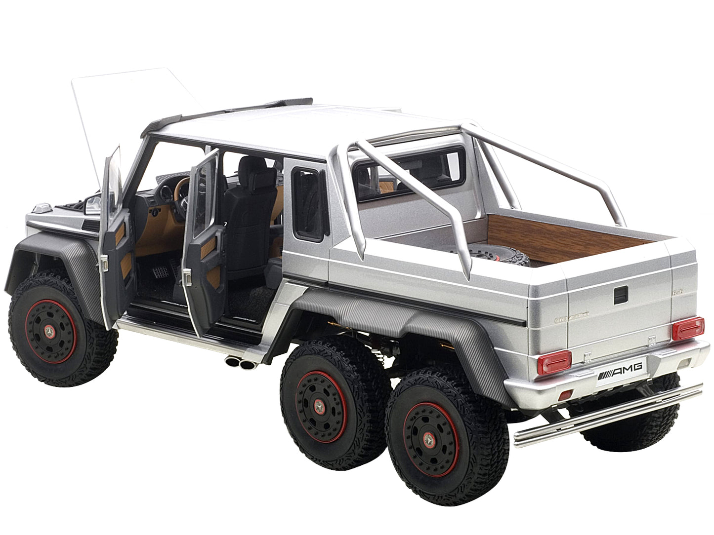 Mercedes G63 AMG 6X6 Silver 1/18 Model Car by Autoart