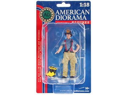 "Firefighters" Getting Ready Figure with Boots Accessory for 1/18 Scale Models by American Diorama